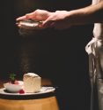 Wenn Cremeschnitte auf Himbeersorbet trifft… mmmh….